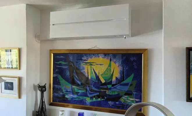 Installation d'une climatisation Mitsubishi électrique sur la presqu'île de Giens, Ollioules, VESTA ENR